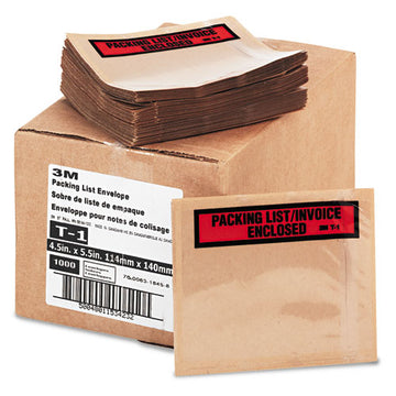 3M™ Top Print Self-adhesive Packing List Envelope, 4.5 X 5.5, Clear, 1,000-box freeshipping - TVN Wholesale